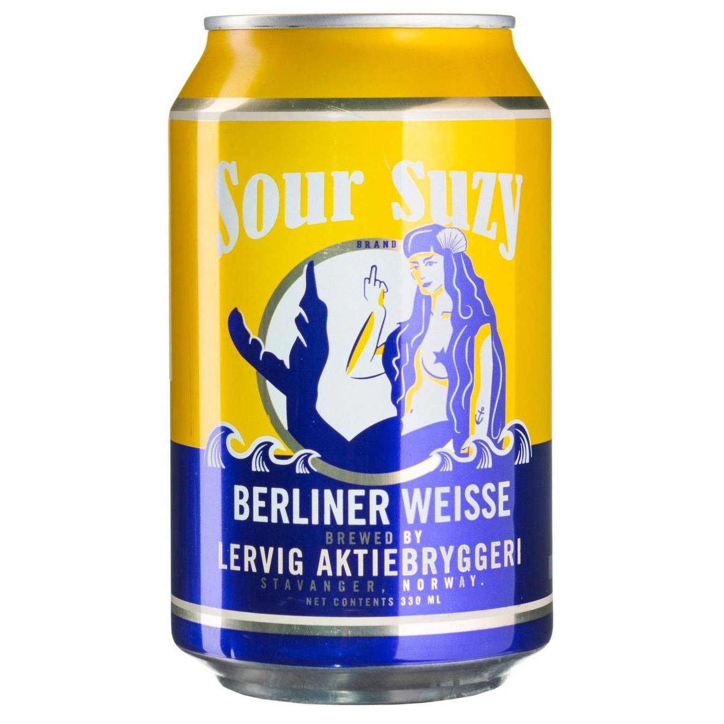 Пиво Lervig Sour Suzy, светлое, нефильтрованное, 4%, ж/б, 0,33 л (49071) - фото 1