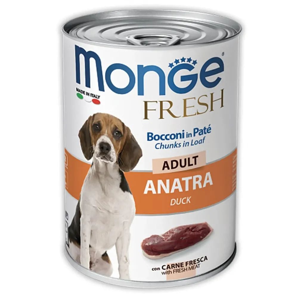 Вологий корм Monge Dog Fresh з качкою, 400 г - фото 1