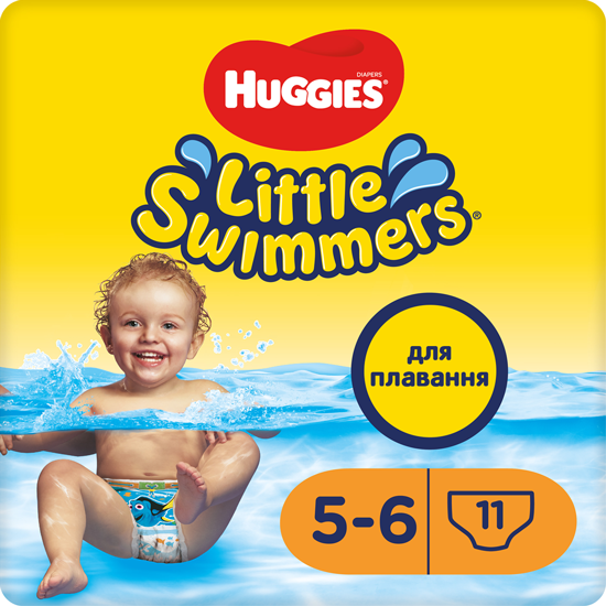 Підгузки-трусики для плавання Huggies Little Swimmers 5-6 (12-18 кг), 11 шт. - фото 1