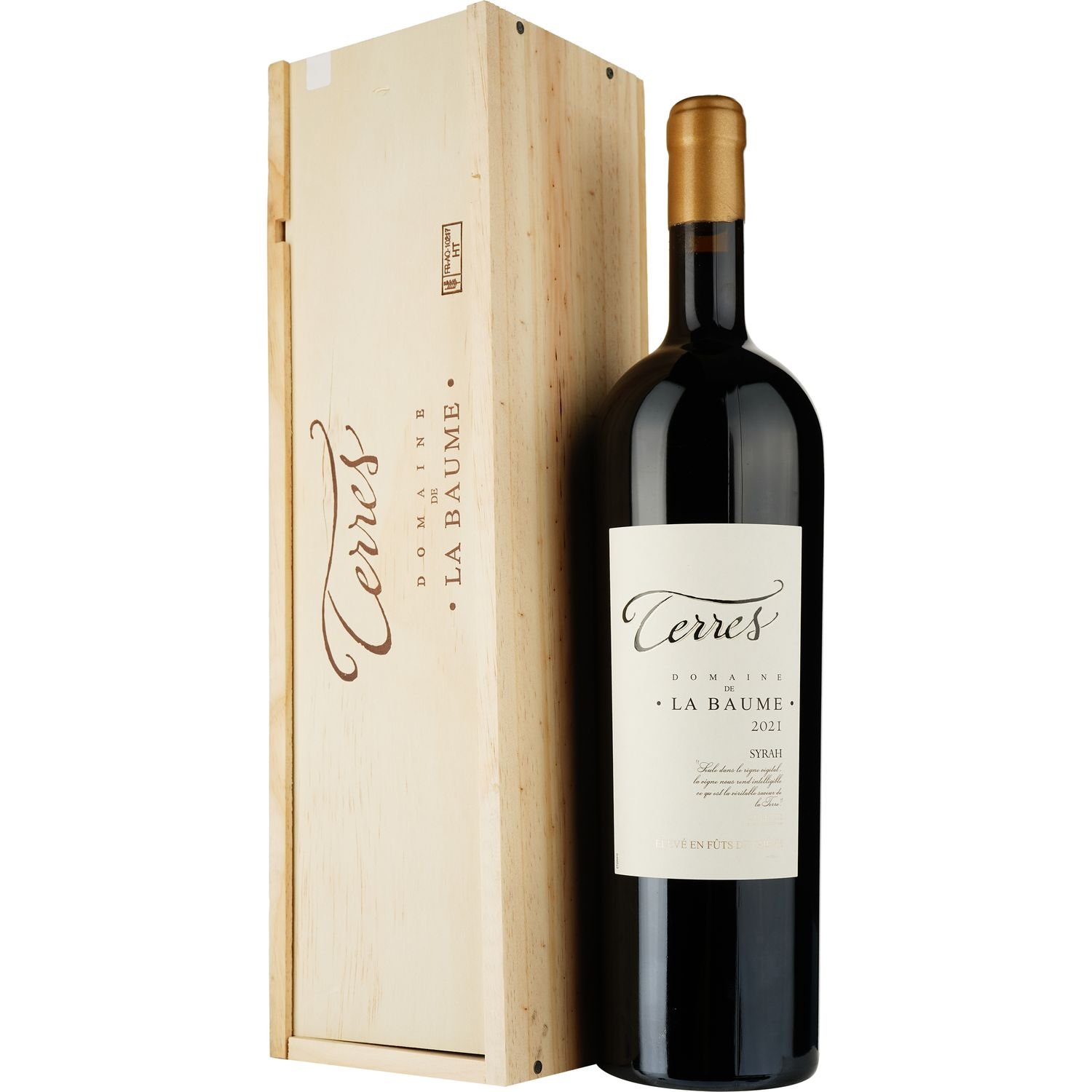 Вино Domaine De La Baume Terres Syrah 2021 IGP Pays d'Oc червоне сухе 1.5 л у подарунковій упаковці - фото 1