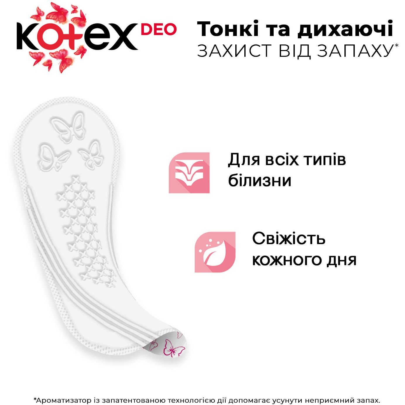 Ежедневные прокладки Kotex Deo Normal Plus 56 шт. - фото 2