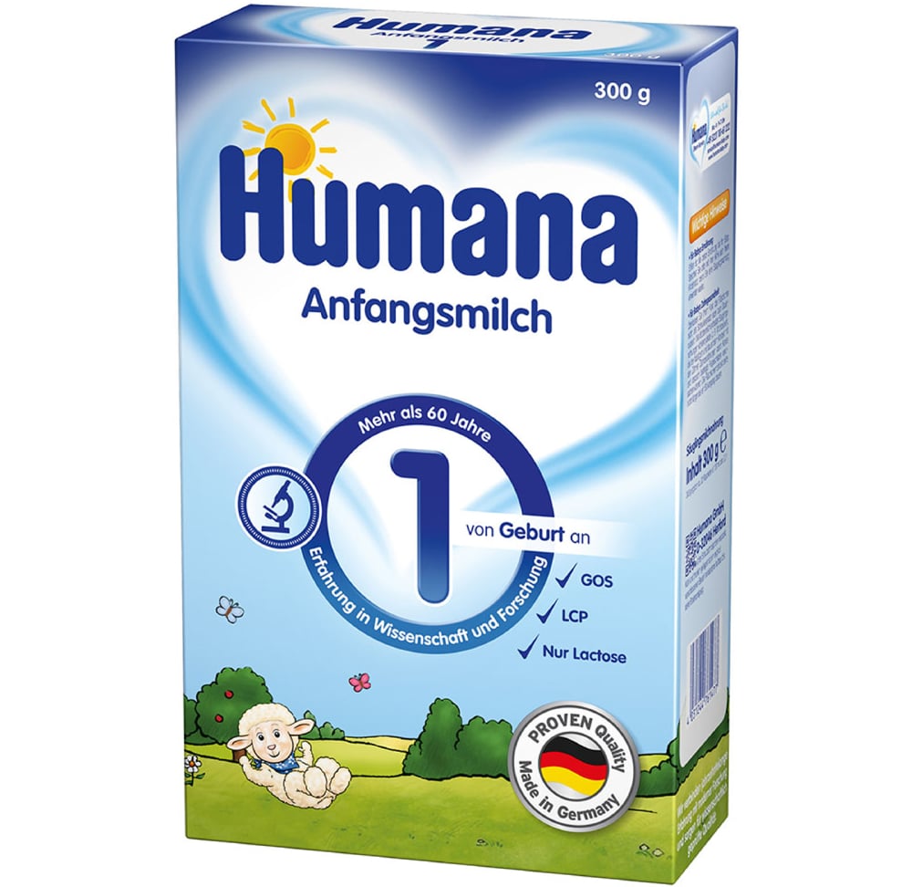 Суха молочна суміш Humana 1 з пребіотиками, LC PUFA і нуклеотидами, 300 г - фото 1