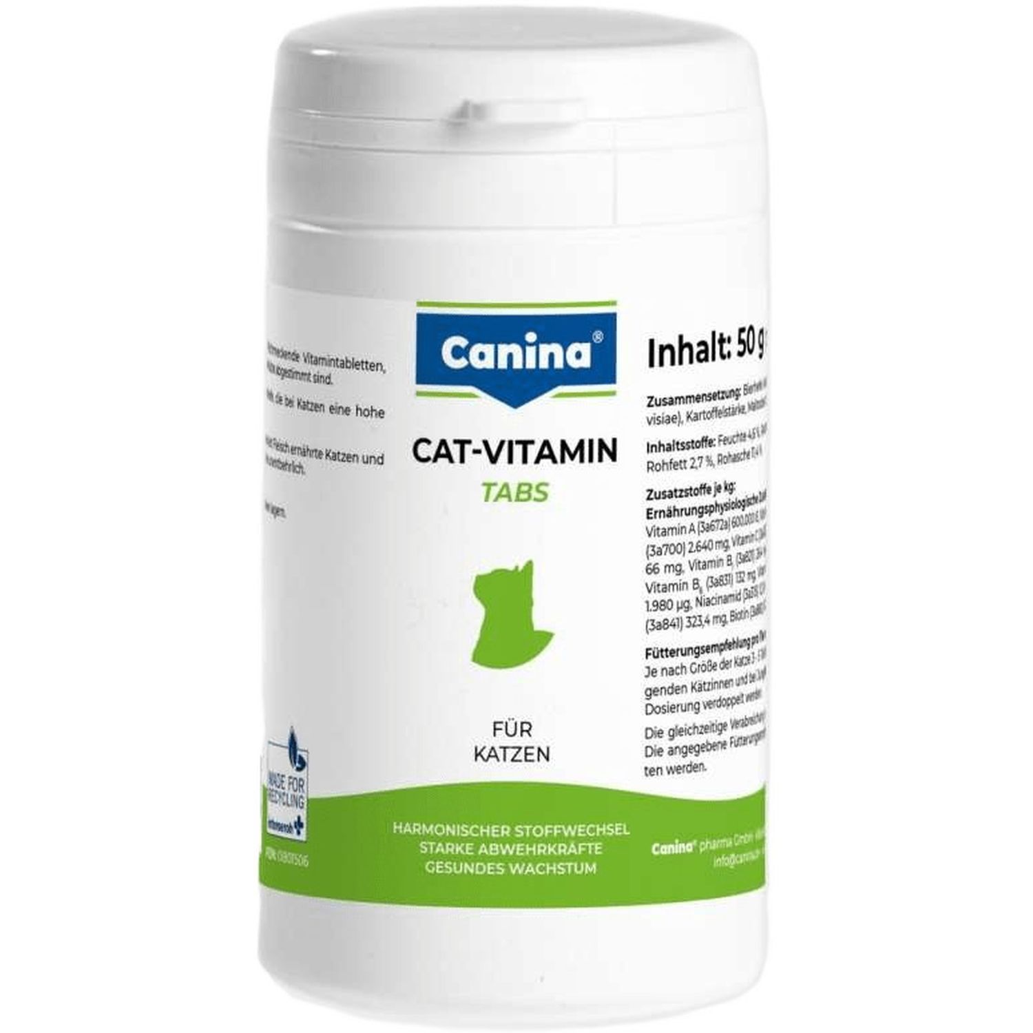 Витаминный комплекс для котов Canina Cat-Vitamin Tabs, 100 таблеток - фото 1