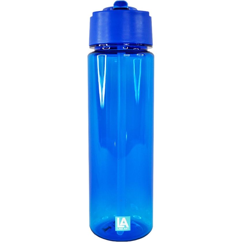 Бутылка для воды Line Art Glassy 660 мл синяя (20224LA-03) - фото 1