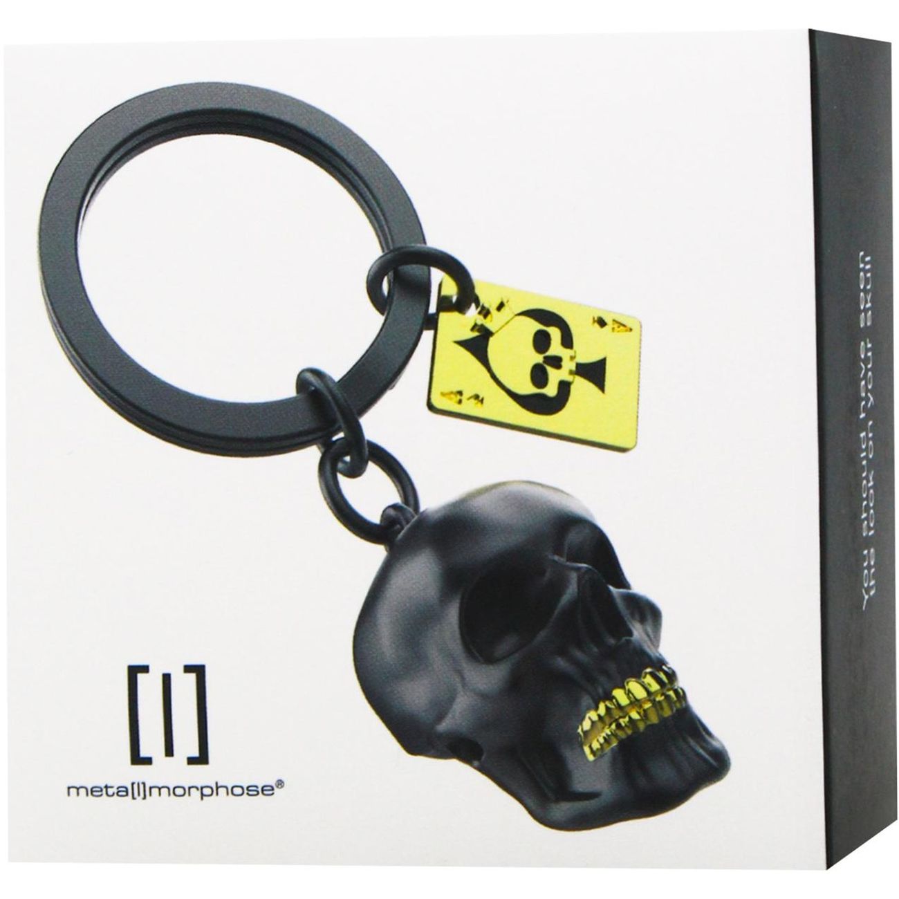 Брелок Metalmorphose Black Skull with Playing Card (8000020592987) - фото 6