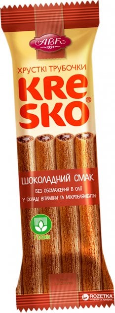Печенье АВК Kresko хрустящие трубочки шоколад вкус 40 г (755980) - фото 1