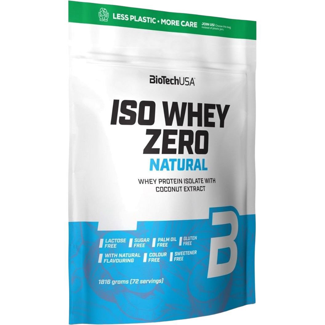 Протеин Biotech Iso Whey Zero Natural Lactose Free Strawberry 1.816 кг - фото 1