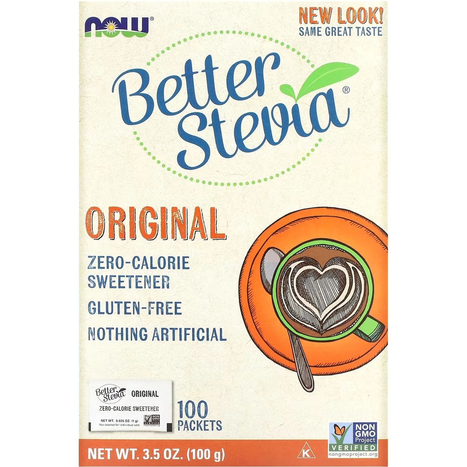 Стевия Now Original Better Stevia 100 г (100 шт. x 1 г) - фото 1