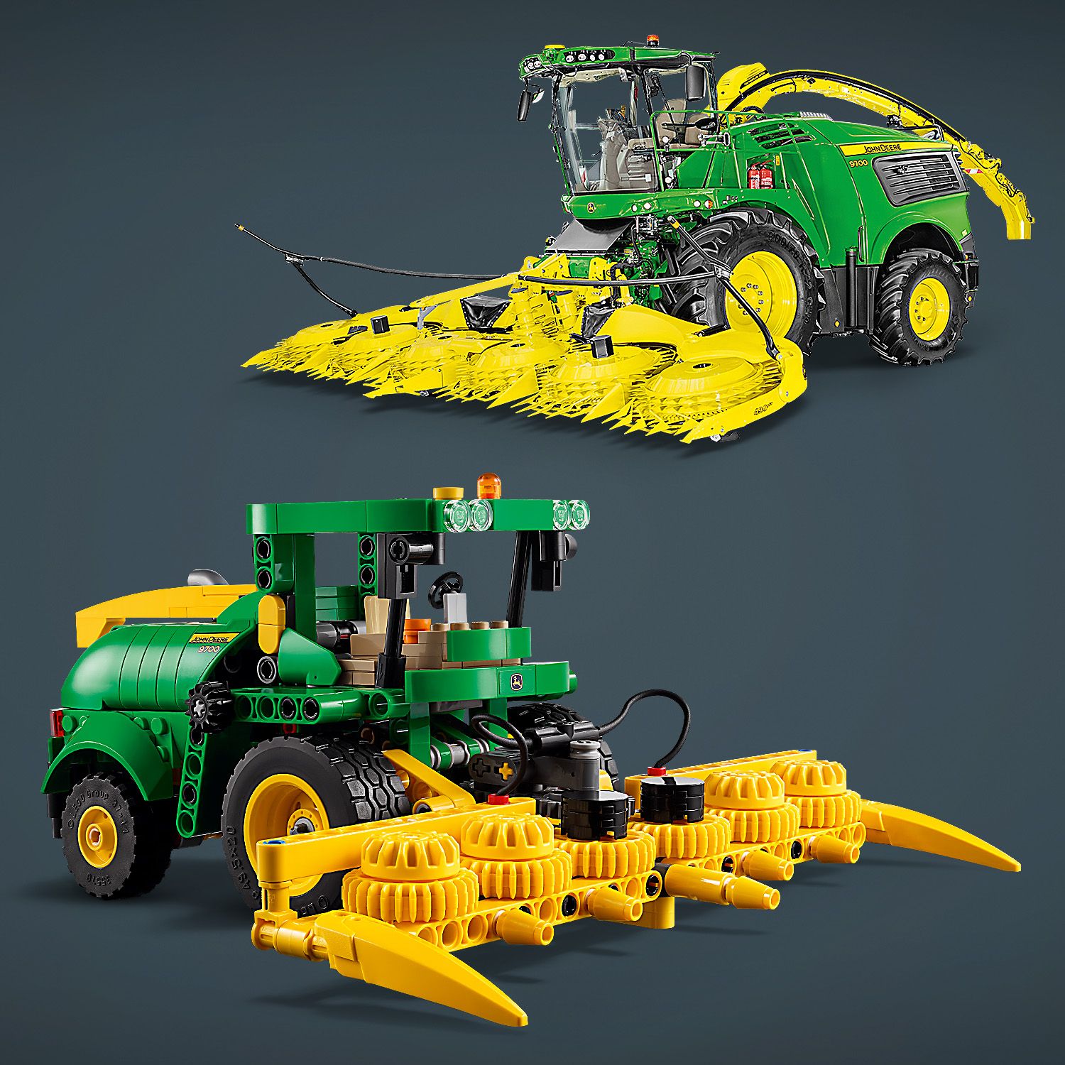 Конструктор LEGO Technic Кормоуборочный комбайн John Deere 9700 559 детали (42168) - фото 7