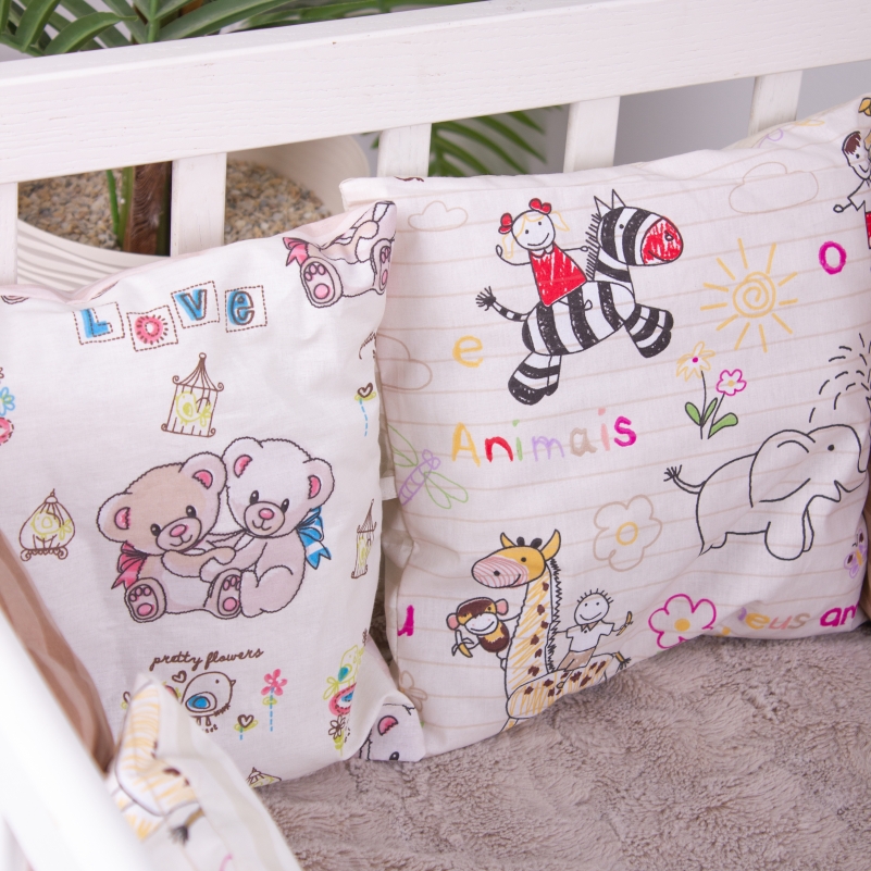 Подушки-борти MirSon Kids Time 18-300 Cream time, бежеві, 12 шт. - фото 13