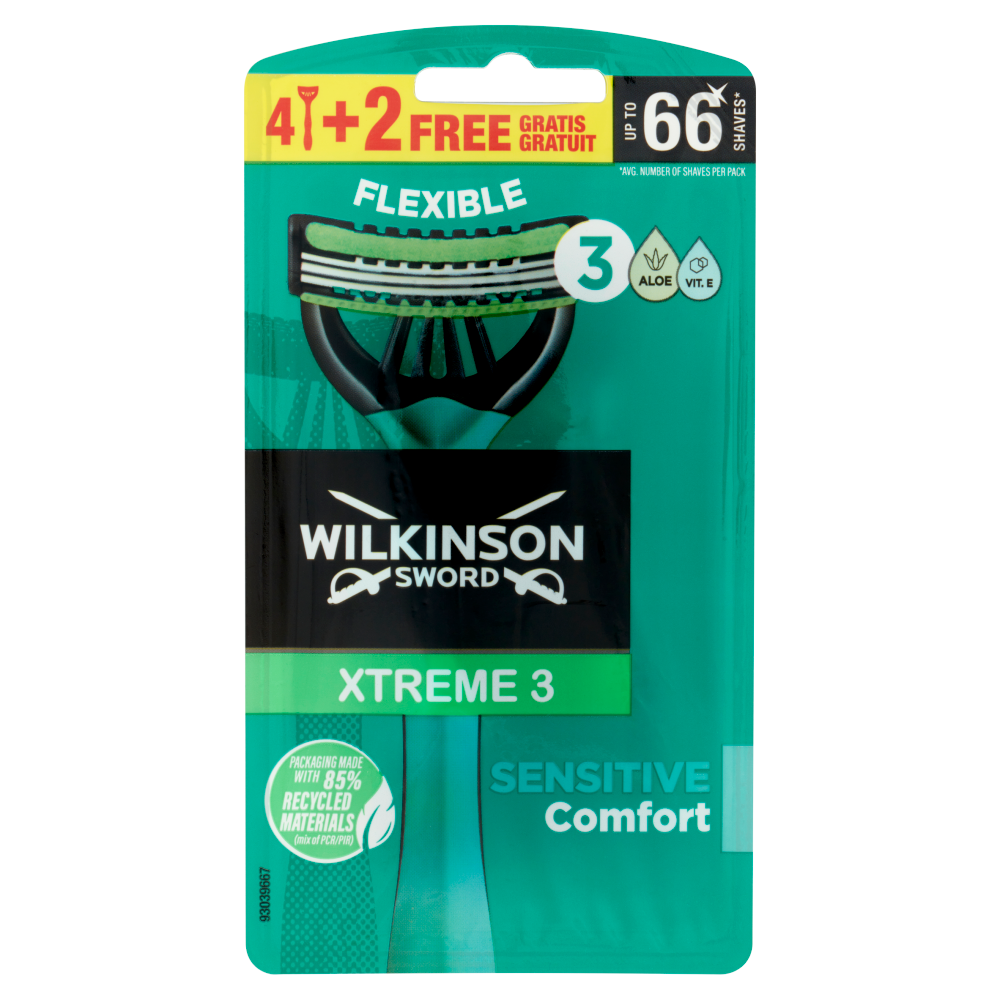 Фото - Бритва / лезо Wilkinson Sword Бритва одноразова  Xtreme 3 Sensitive, 6 шт. 