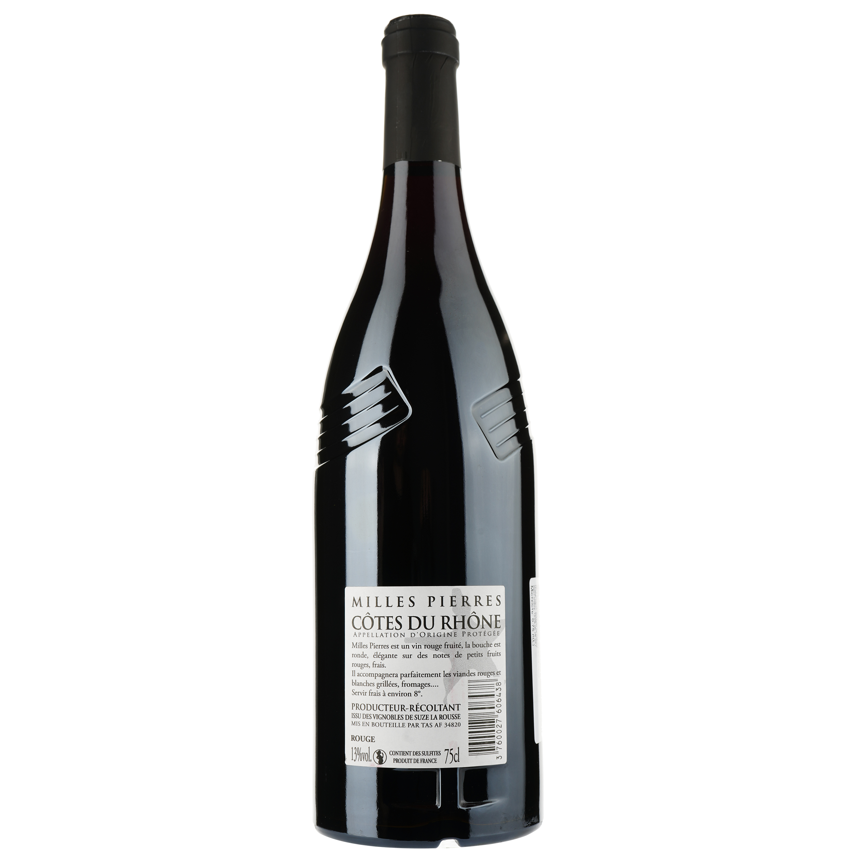 Вино Milles Pierre Rouge 2015 AOP Cotes du Rhone, червоне, сухе, 0,75 л - фото 2