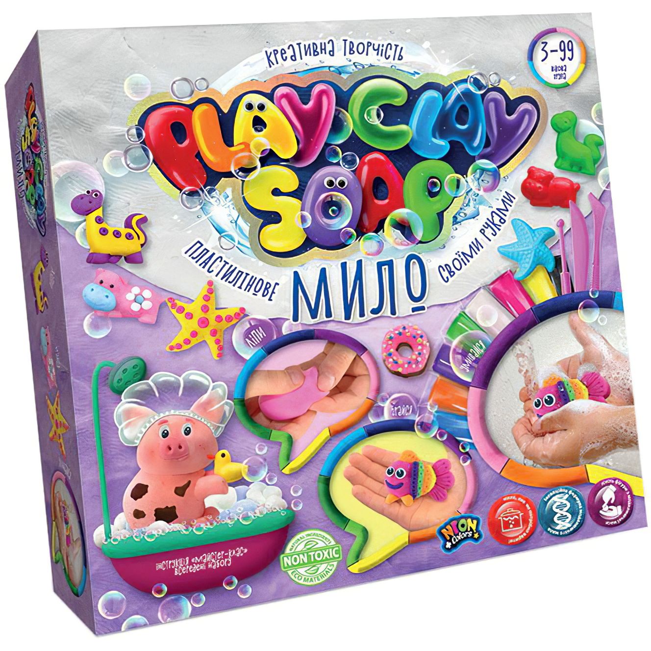 Набор креативного творчества Пластилиновое мыло Danko Toys Play Clay Soap Рыбка 8 цветов PCS-01 - фото 1
