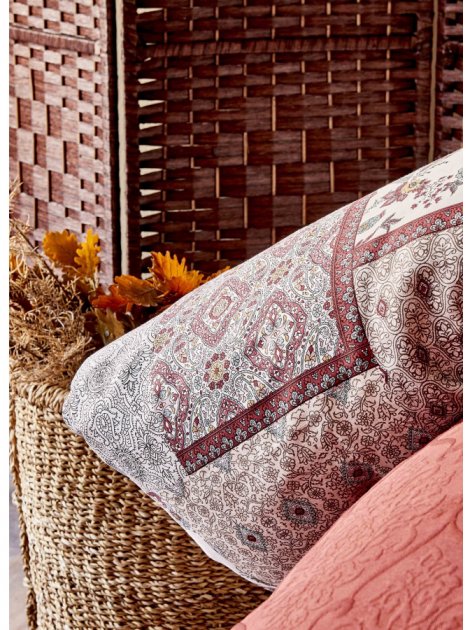 Постельное белье Karaca Home Maryam bordo, ранфорс, полуторное, бордовый (svt-2000022231107) - фото 2