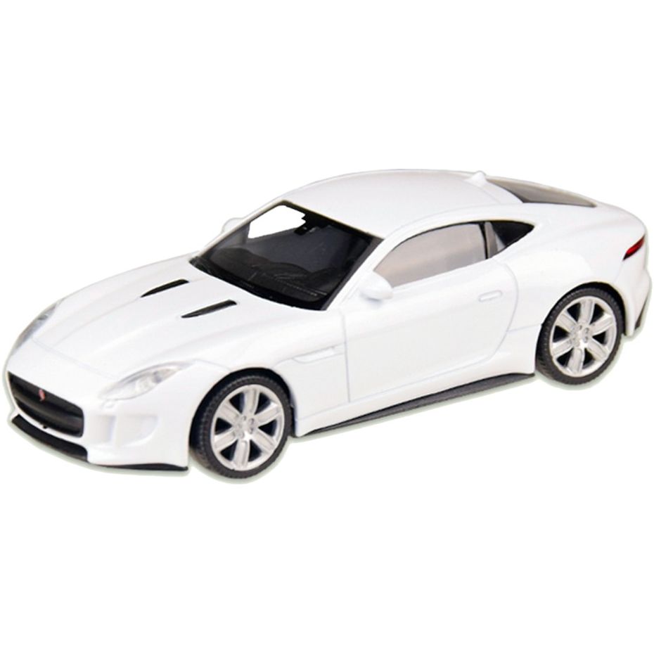 Машина Металлическая Jaguar F-Type Coupe Welly 44049Cw Масштаб 1:43 Белый - фото 1