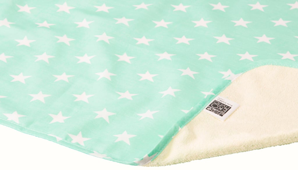 Многоразовая непромокаемая пеленка Эко Пупс Eco Cotton Звезды, 90х65 см, мятный - фото 2
