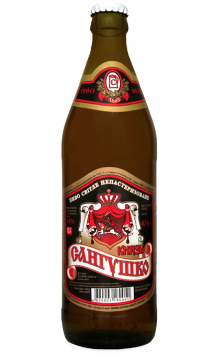 Пиво Князь Сангушко светлое, 5,6%, 0,5 л (462610) - фото 1