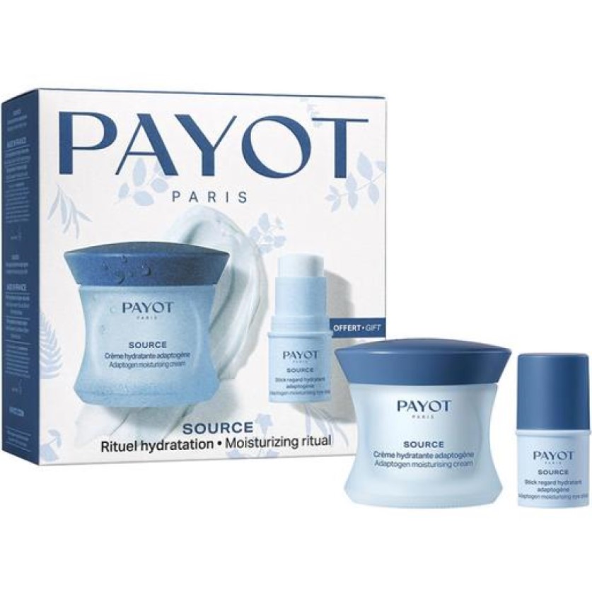Набір Payot Source для зволоження шкіри обличчя: крем Adaptogen Moisturising Cream 50 мл + стік Adaptogen Moisturising Eye Stick 4.5 г - фото 1