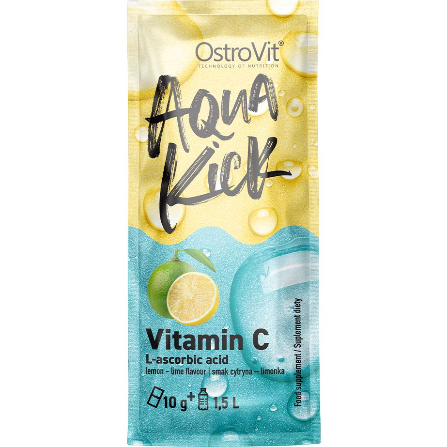 Вітамін С OstroVit Aqua Kick Vitamin C Lemon-lime 10 г - фото 1