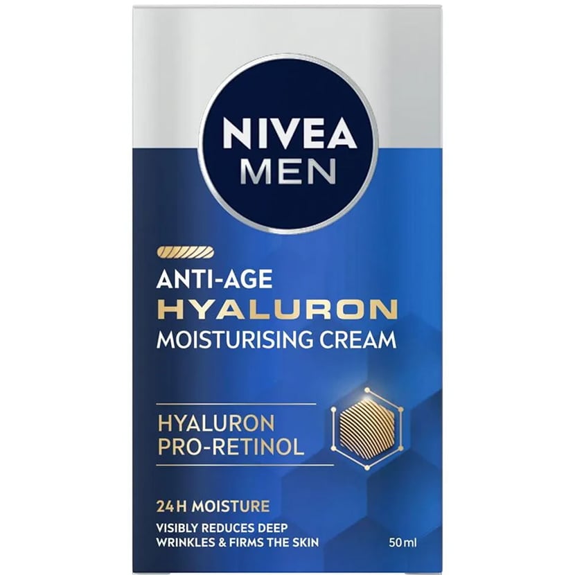 Антивіковий зволожувальний крем для обличчя Nivea Men Hyaluron SPF 15, 50 мл (83969) - фото 3