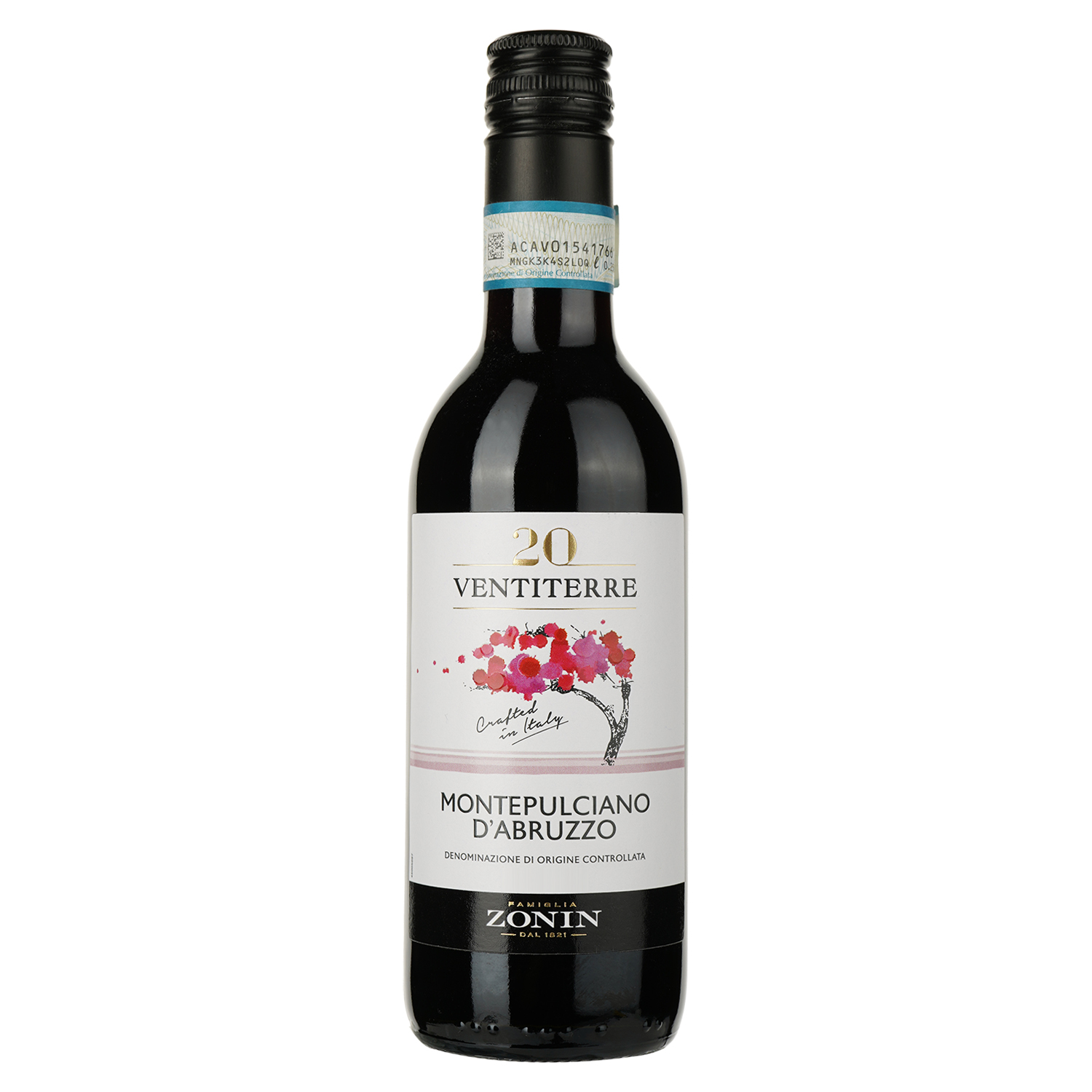 Вино Zonin Montepulciano d'Abruzzo DOC, червоне, сухе, 13%, 0,25 л - фото 1