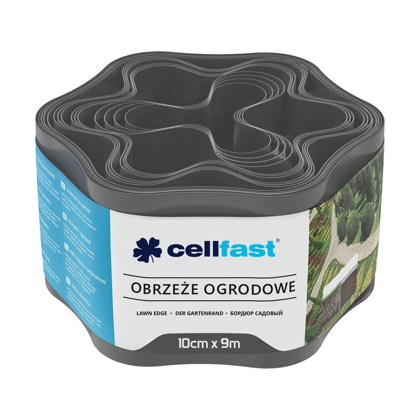 Стрічка газонна Cellfast, бордюрна, хвиляста, 10см x 9м, графіт (30-051) - фото 1