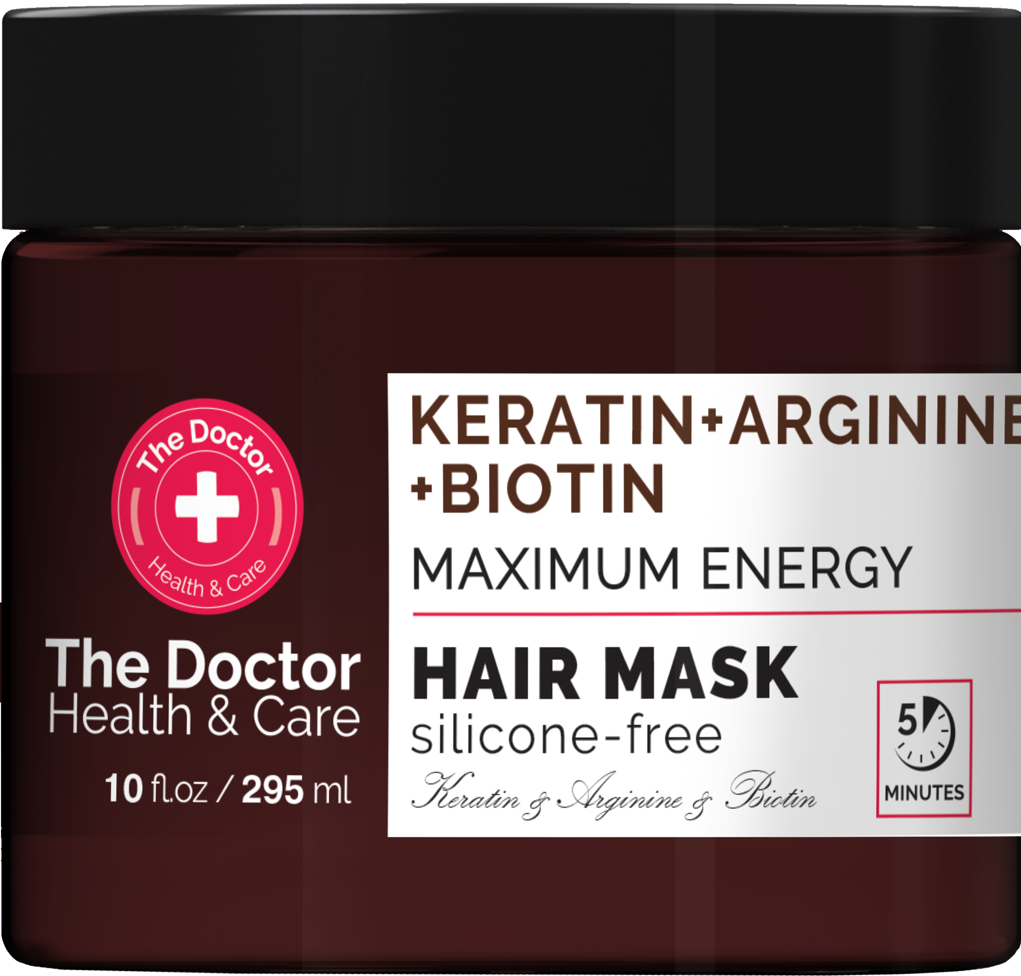 Маска для волос The Doctor Health&Care Keratin + Arginine + Biotin Maximum Energy Hair Mask, 295 мл - фото 1