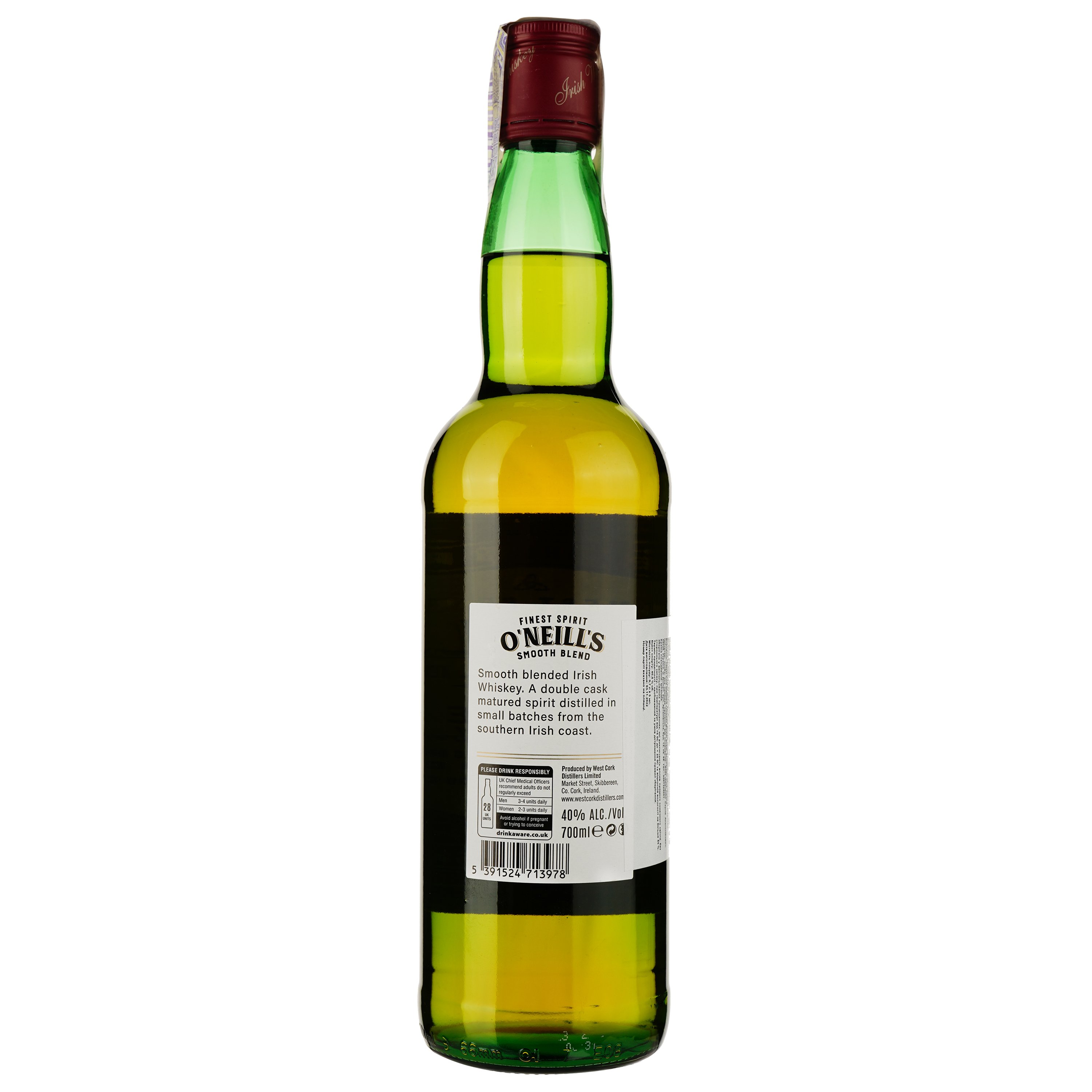 Віскі O'Neills Blended Irish Whiskey 40% 0.7 л - фото 2