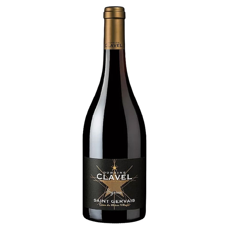 Вино Domaine Clavel Syrius Côtes du Rhône Villages Saint-Gervais Rouge, красное, сухое, 13,5%, 0,75 л - фото 1