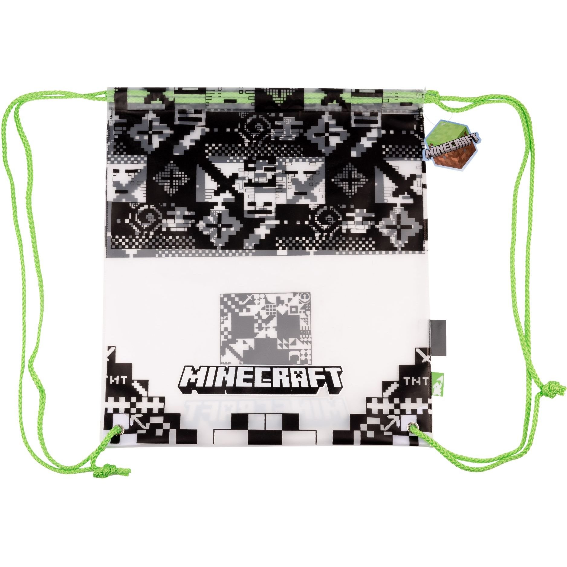 Сумка для взуття Yes SB-16 Minecraft, біла з сірим (533530) - фото 2