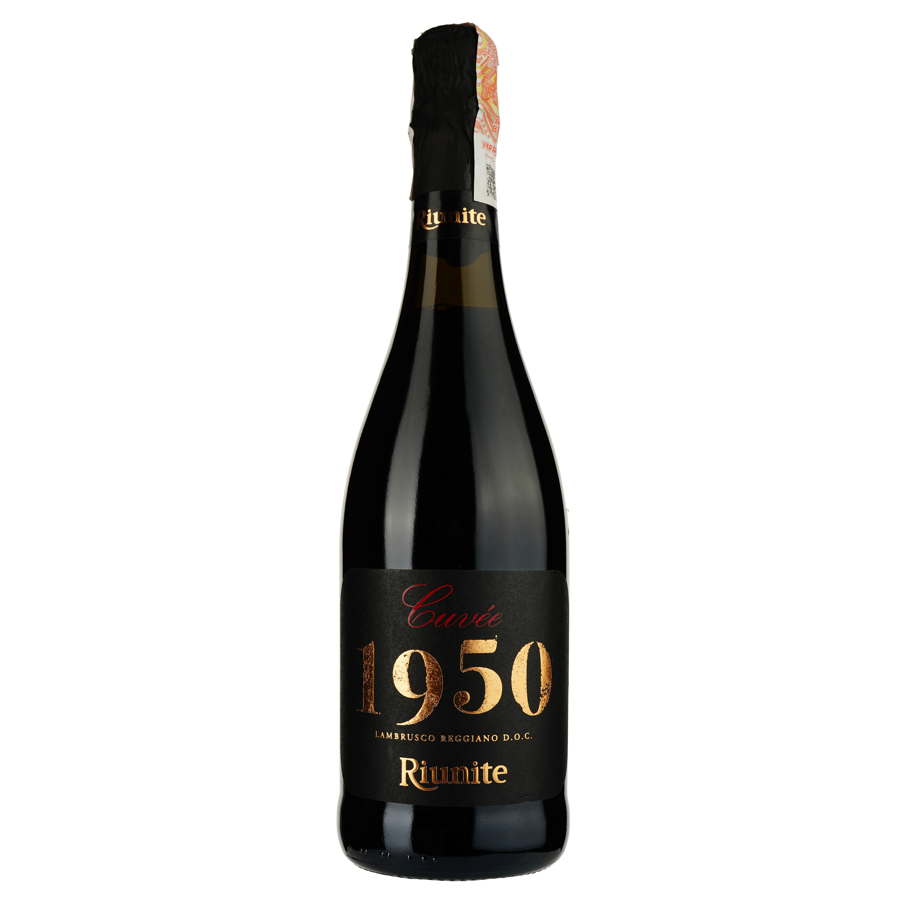 Игристое вино Riunite Lambrusco Reggiano Secco Cuvee красное сухое 0.75 л - фото 1
