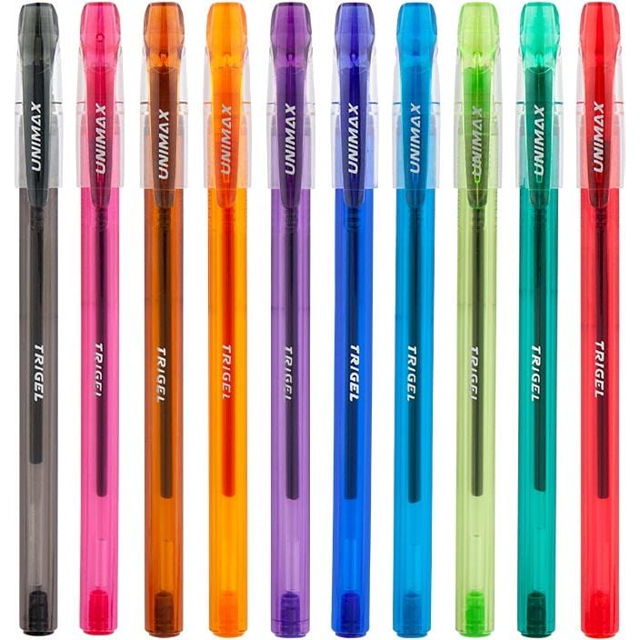Набір гелевих ручок Unimax Trigel-3 10 шт. (UX-132-20) - фото 2