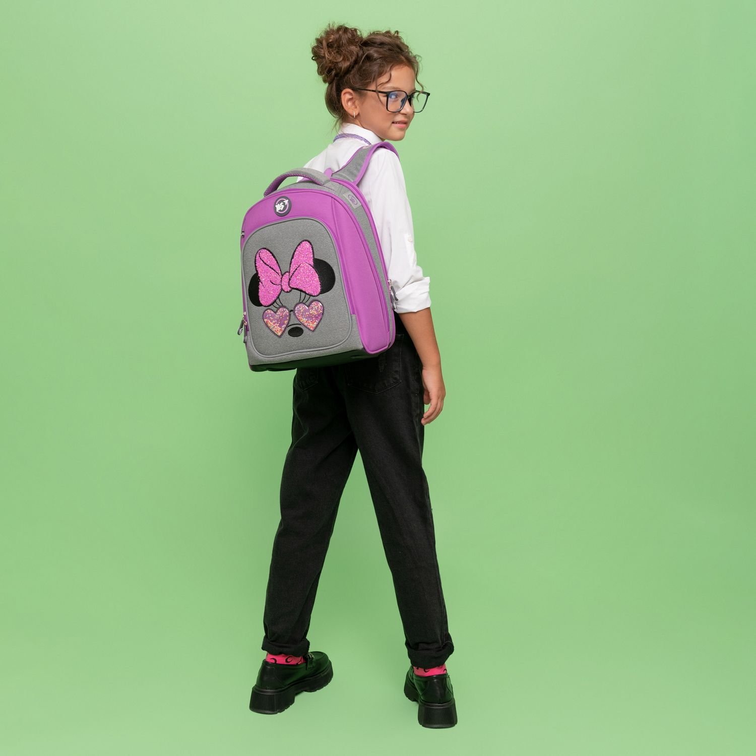 Рюкзак каркасний Yes S-89 Minnie Mouse, серый с розовым (554095) - фото 15