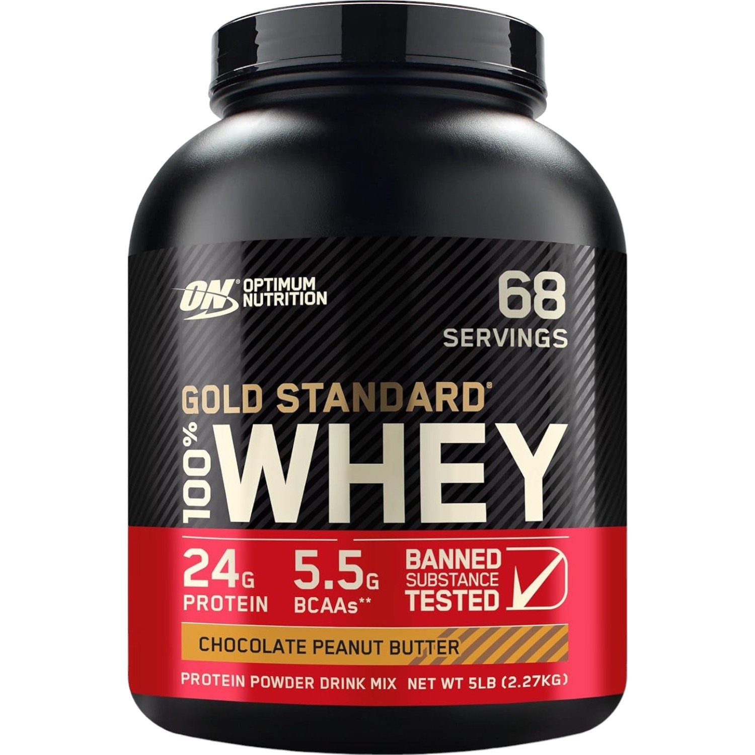 Сывороточный протеин Optimum Nutrition Whey Gold Standard Chocolate peanut butter 2.27 кг - фото 1