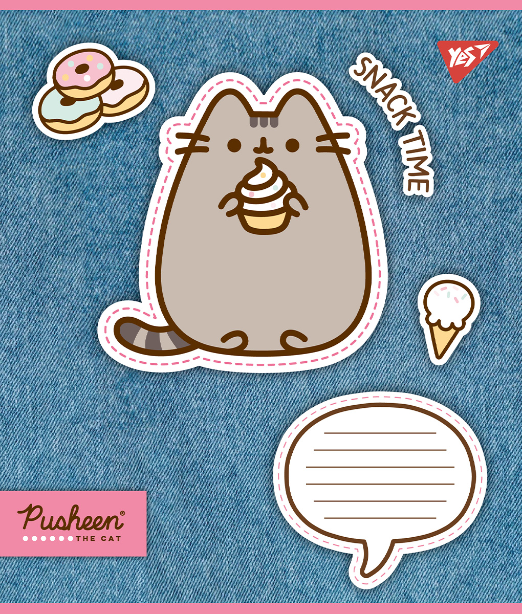 Набір зошитів Yes Pusheen. Snack time А5 в лінійку 12 аркушів 25 шт. (767229) - фото 5