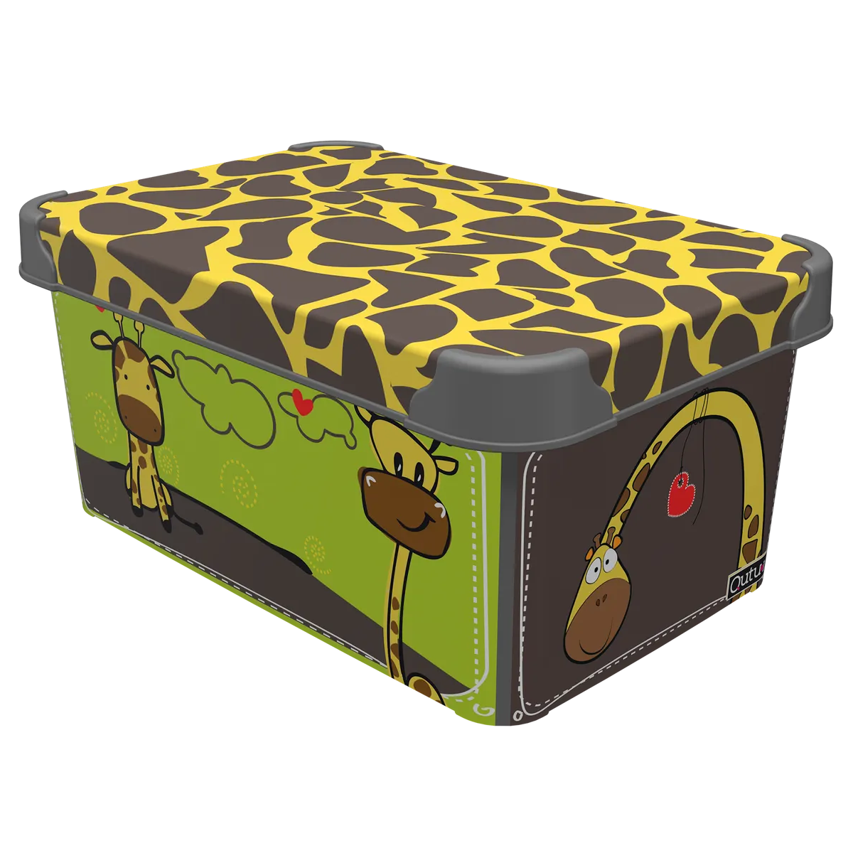 Коробка Qutu Style Box Giraffe, 5 л, 28,5х19х13,5 см, різнобарв'я (STYLE BOX с/к GIRAFFE 5л.) - фото 1