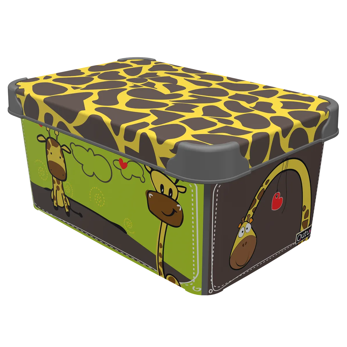 Коробка Qutu Style Box Giraffe, 5 л, 28,5х19х13,5 см, разноцвет (STYLE BOX с/к GIRAFFE 5л.) - фото 1