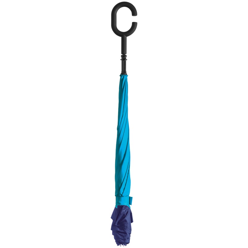 Зонт-трость Macma, с обратным складыванием, голубой (4047624) - фото 3