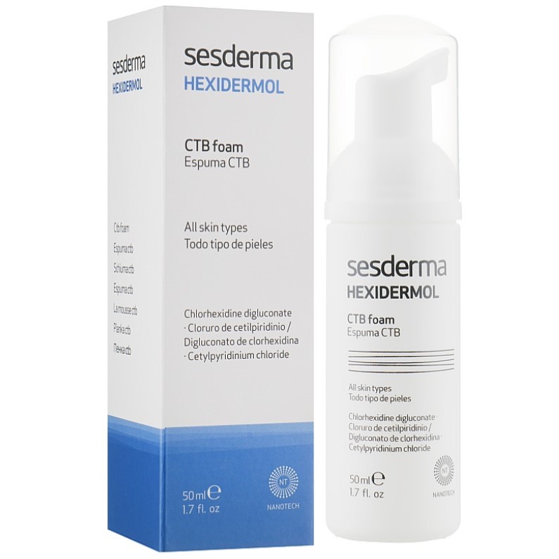 Дезинфицирующая пенка для очищения кожи SesDerma Laboratories Hexidermol CTB Foam, 50 мл - фото 1