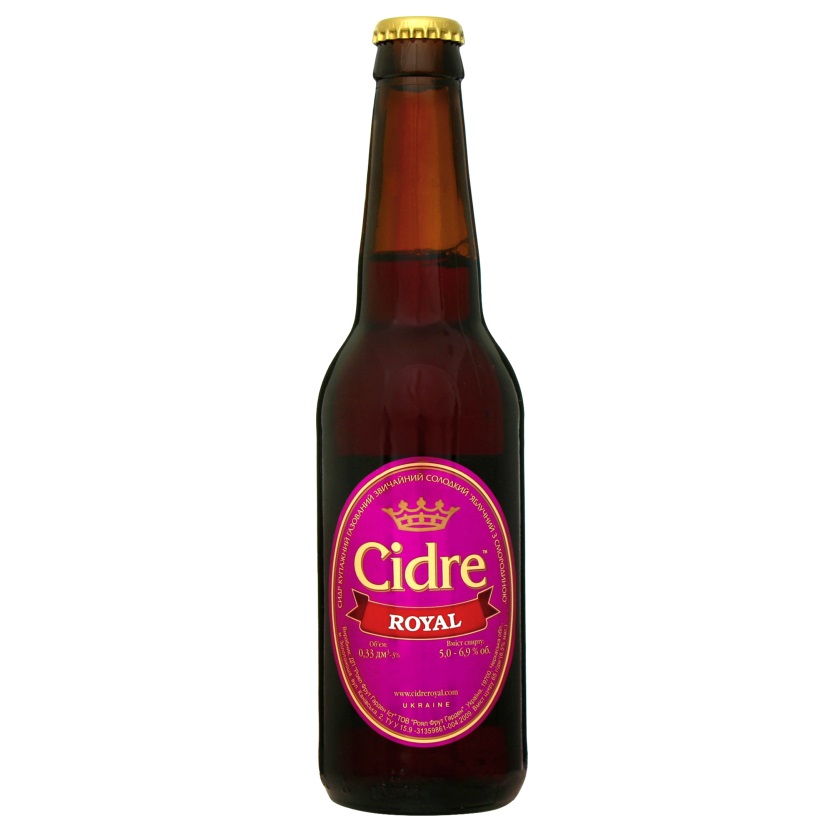 Сидр Cidre Royal Яблучний зі смородиною, солодкий, 5%, 0,33 л (742961) - фото 1