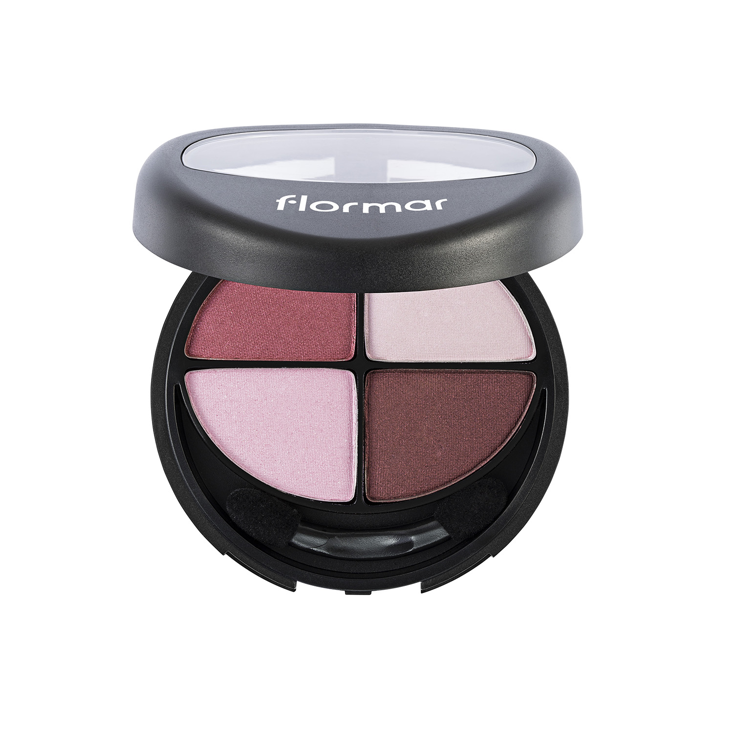 Палетка теней для век Flormar Quartet Eye Shadow, тон 402 (Pink Flamingos), 12 г (8000019545074) - фото 2