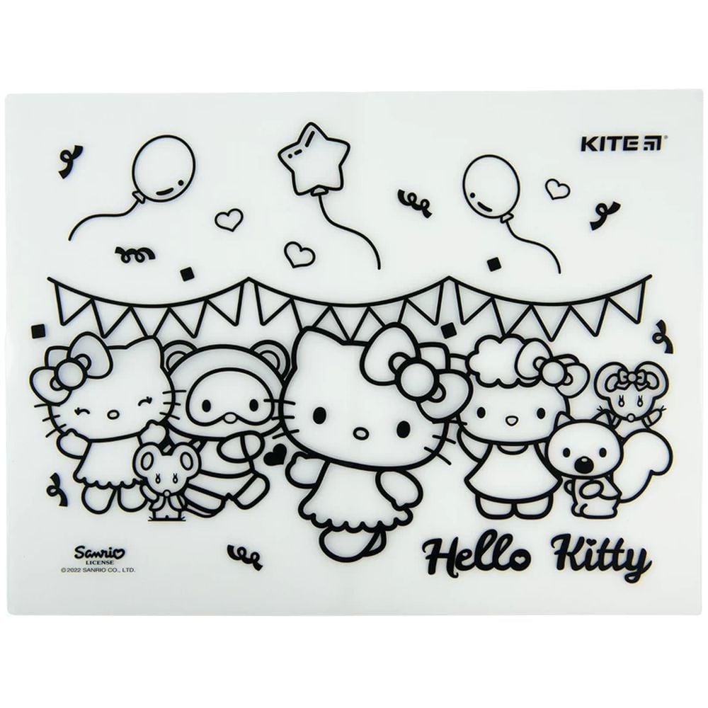 Подкладка раскраска Kite Hello Kitty 30х40 см силиконовая (HK22-424) - фото 4