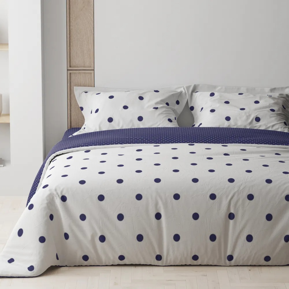 Комплект постільної білизни ТЕП Happy Sleep Perfect Dots сімейний синій з білим (2-03797_27750) - фото 1