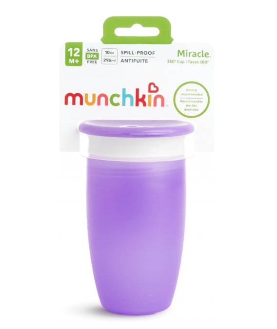 Чашка-непроливайка Munchkin Miracle 360 з кришкою, 296 мл, фіолетовий (051861) - фото 4