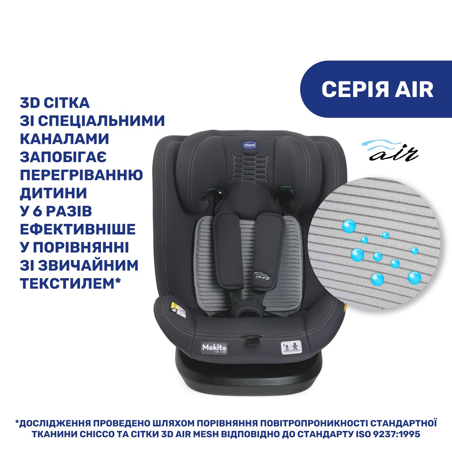 Автокрісло Chicco Mokita Air i-Size сіре (87034.21) - фото 8