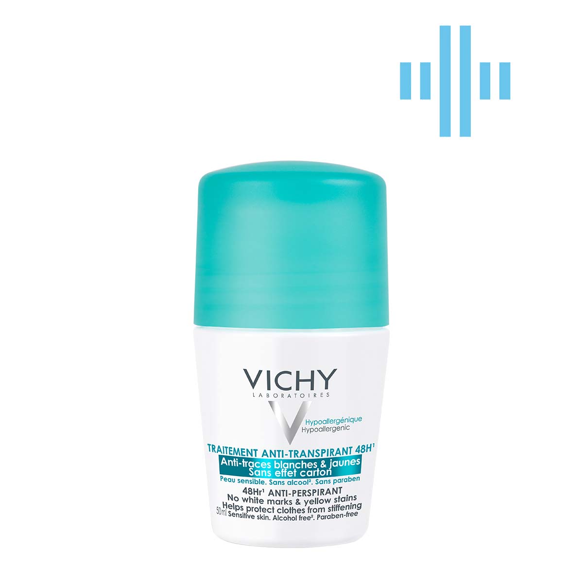 Шариковый дезодорант-антиперспирант Vichy 48 часов, против белых следов и желтых пятен, 50 мл (M5977021) - фото 1