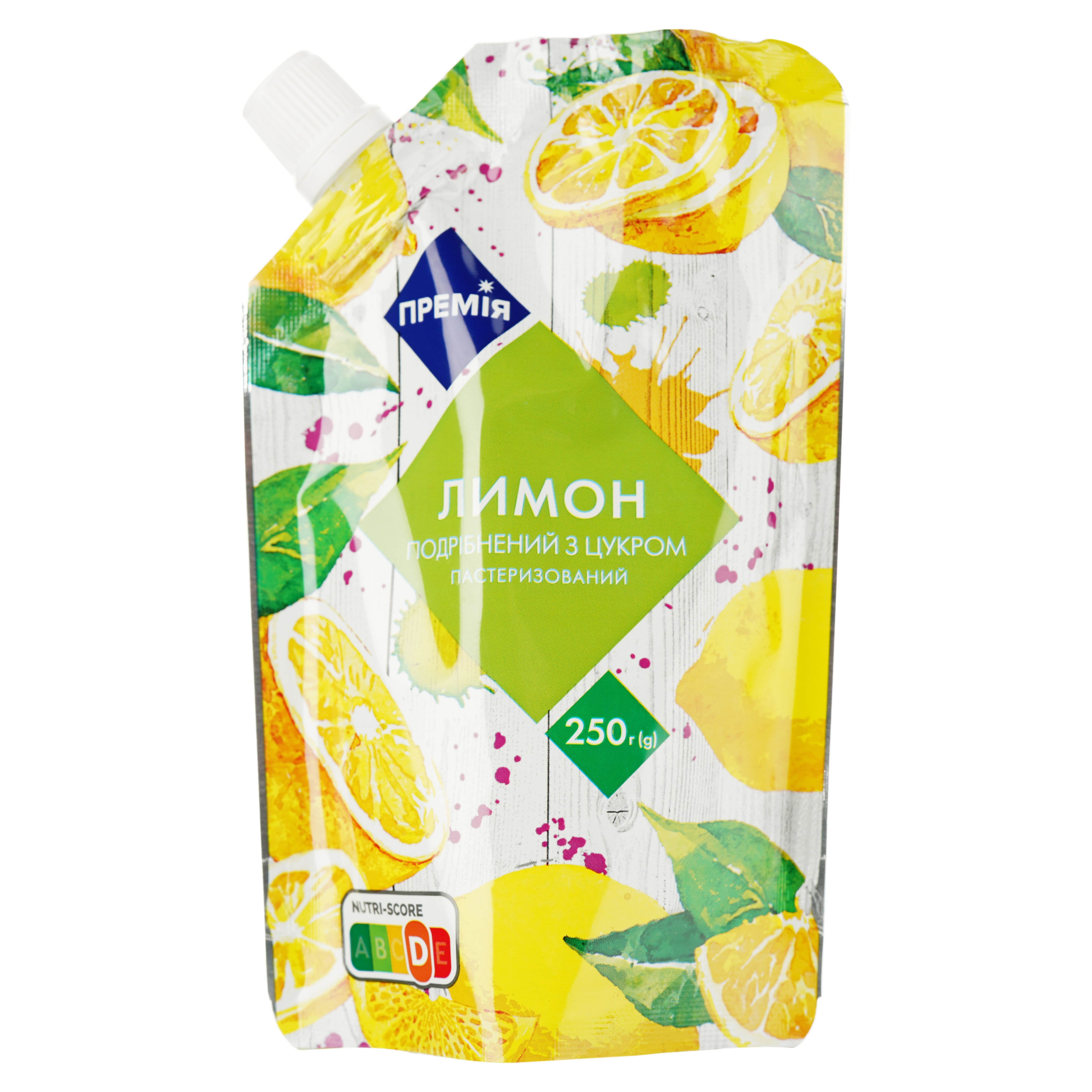 Лимон подрібнений Премія з цукром пастеризований 250 г - фото 1