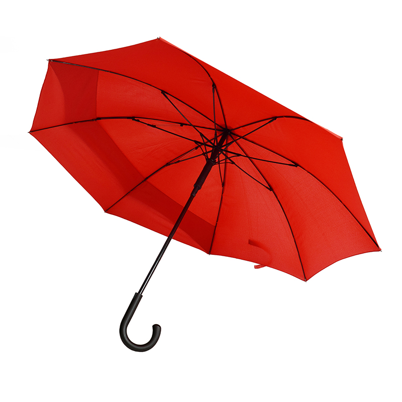 Зонт-трость Line art Bacsafe, c удлиненной задней секцией, красный (45250-5) - фото 1