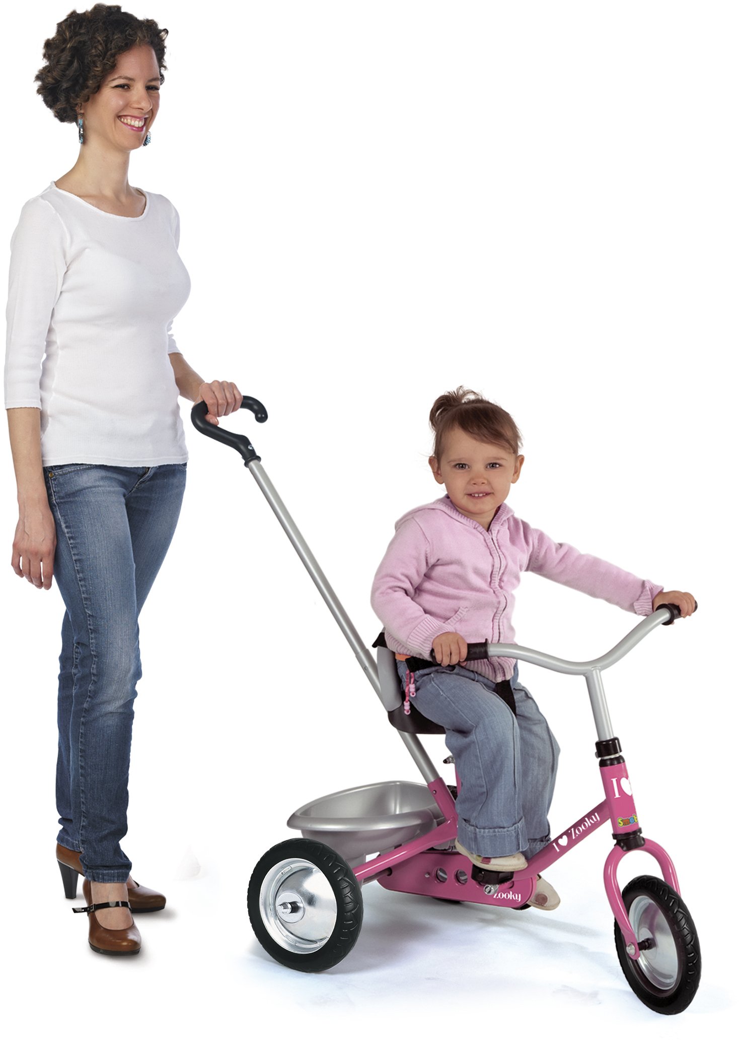 Трехколесный велосипед Smoby Toys Zooky с багажником, розовый (454016) - фото 2