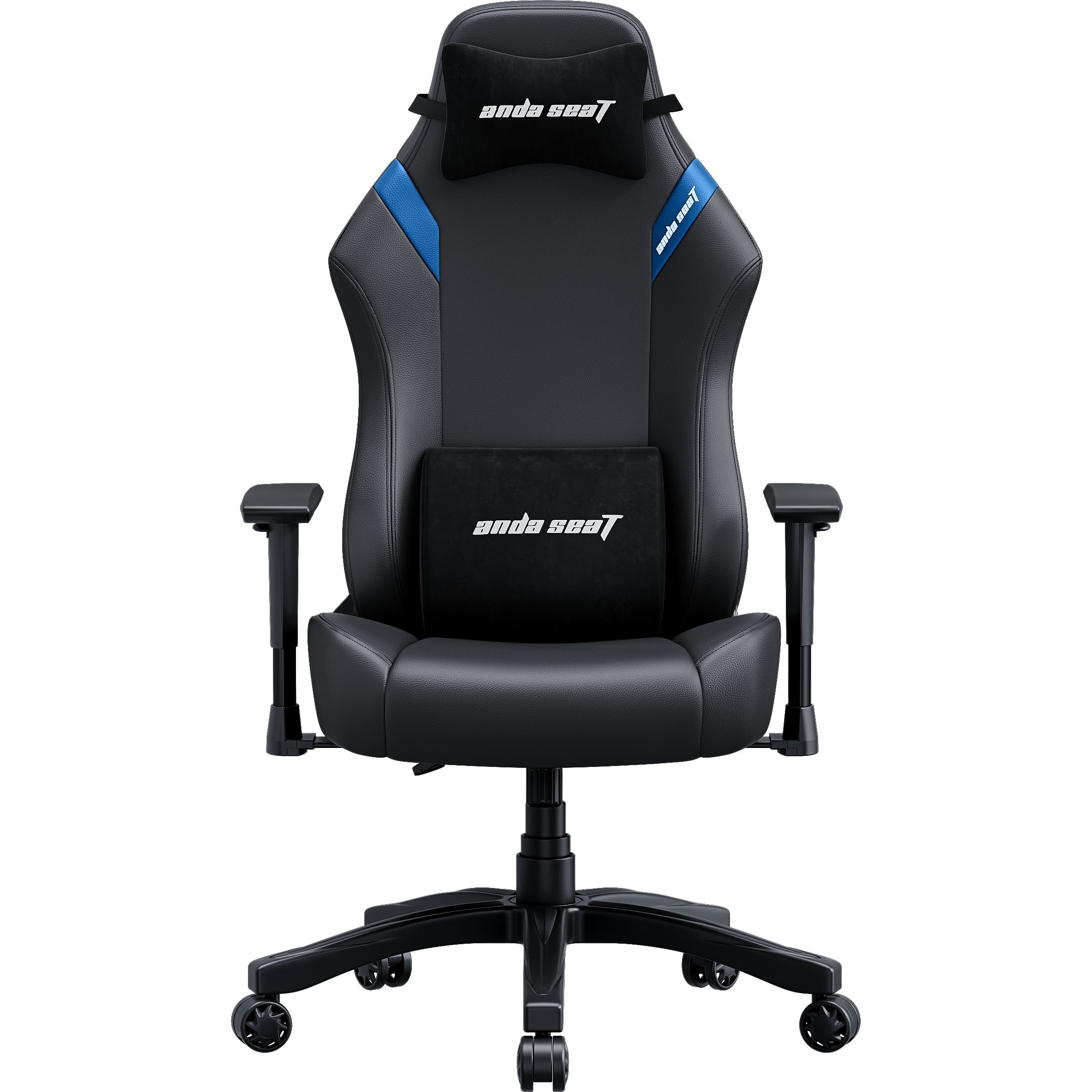 Кресло игровое Anda Seat Luna Size L Black/Blue PVC (AD18-44-BS-PV) - фото 1